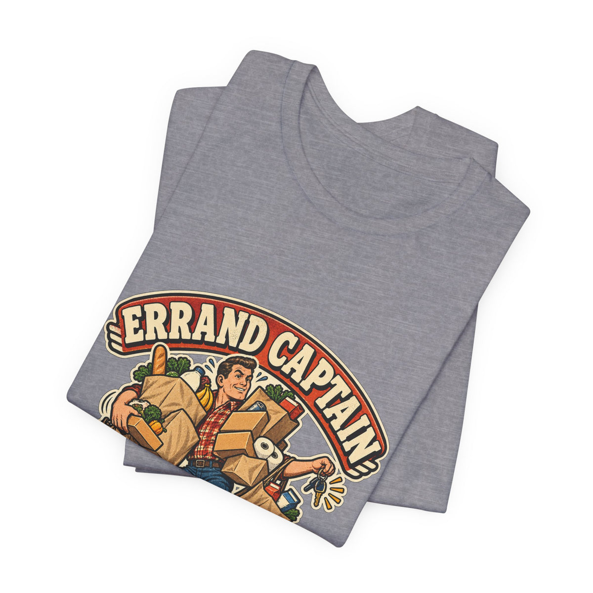 Errand Captain One Trip Maximum T-Shirt — Retro Grocery Haul Humor Tee