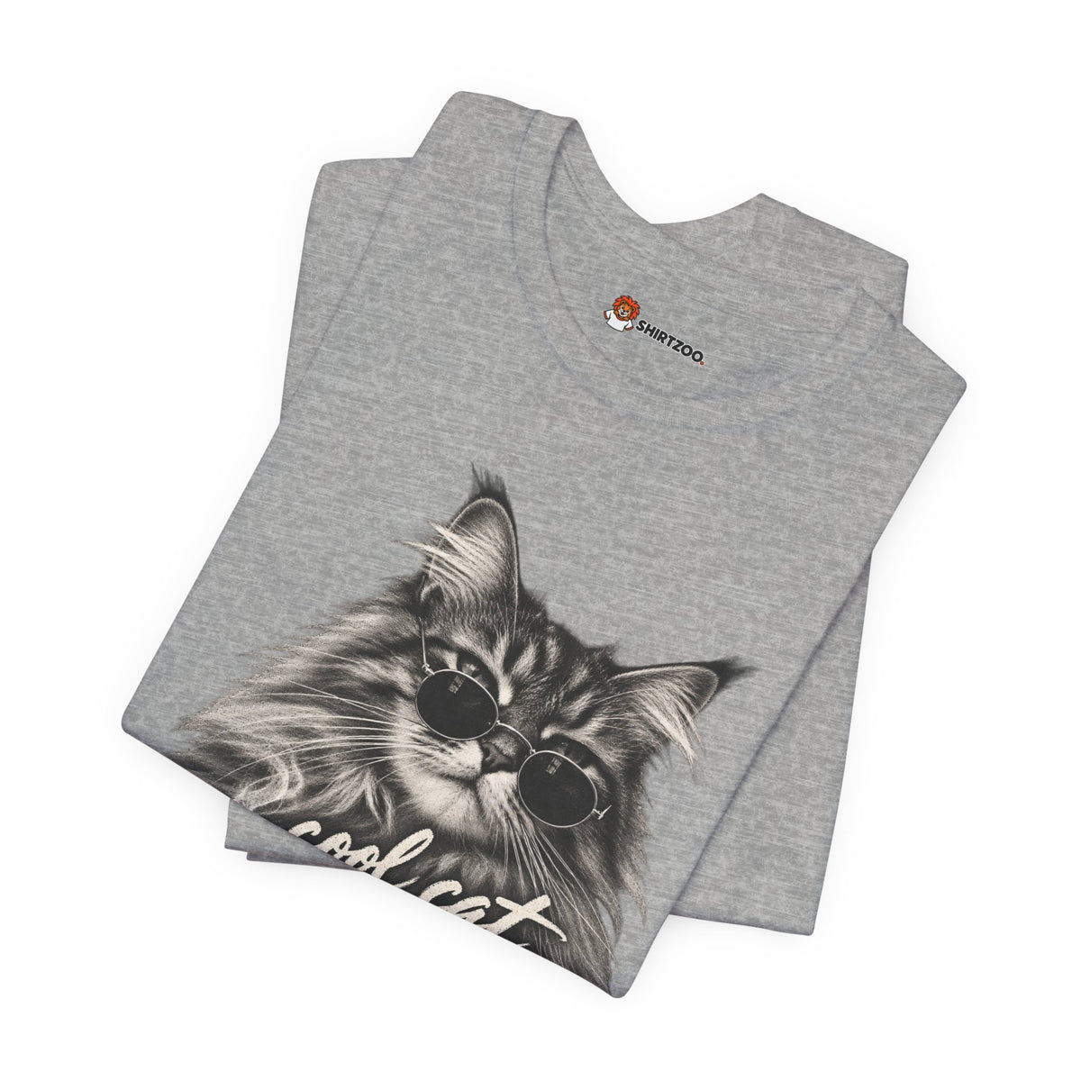 Cool Cat Mom T-Shirt — Cute Coffee Cat Graphic Tee for Cat Moms
