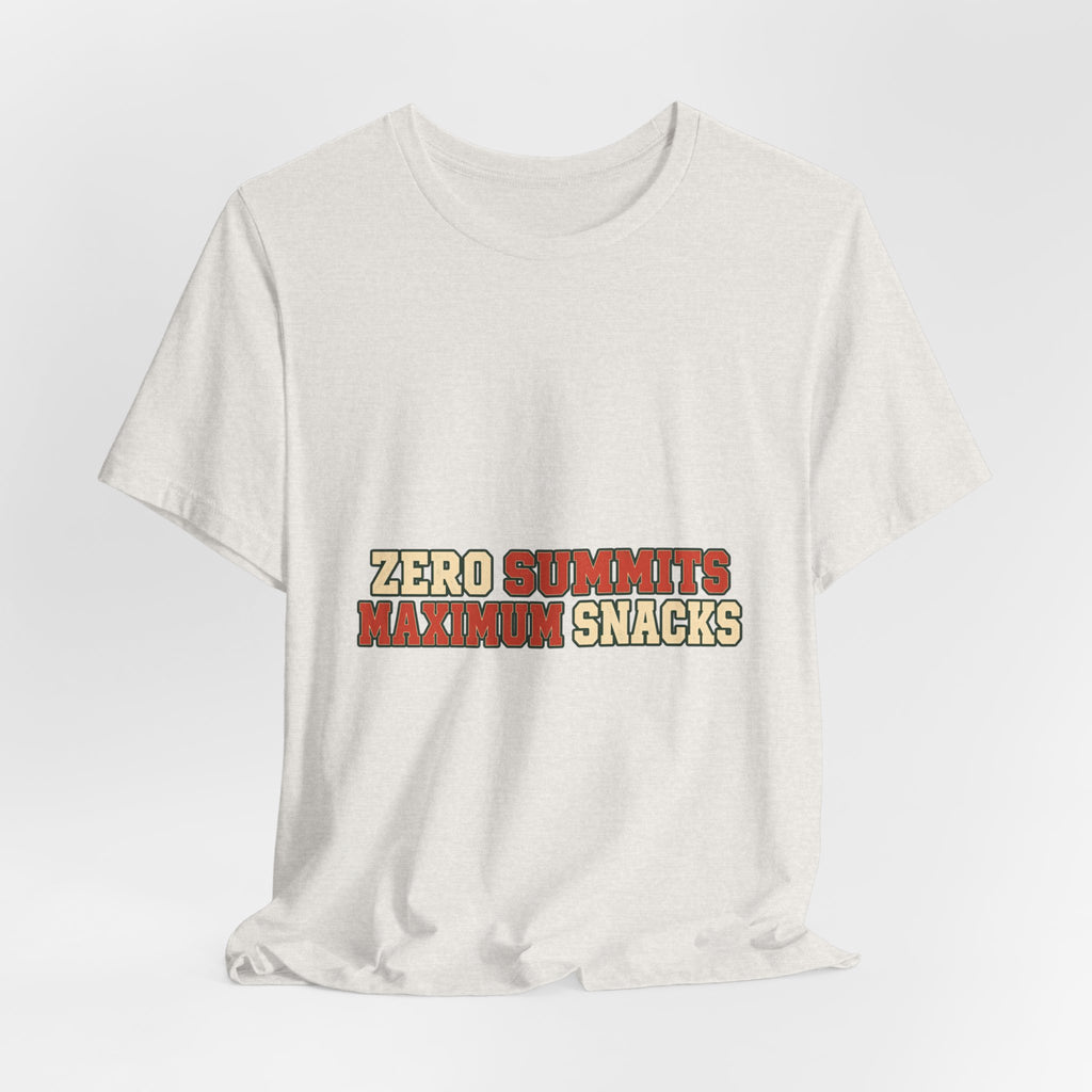 Zero Summits Maximum Snacks T-Shirt – Funny Vintage Hiking Adventure Tee