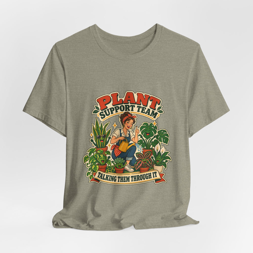 Plant Support Team T-Shirt, Talking Them Through It Vintage Plant Lady Tee
