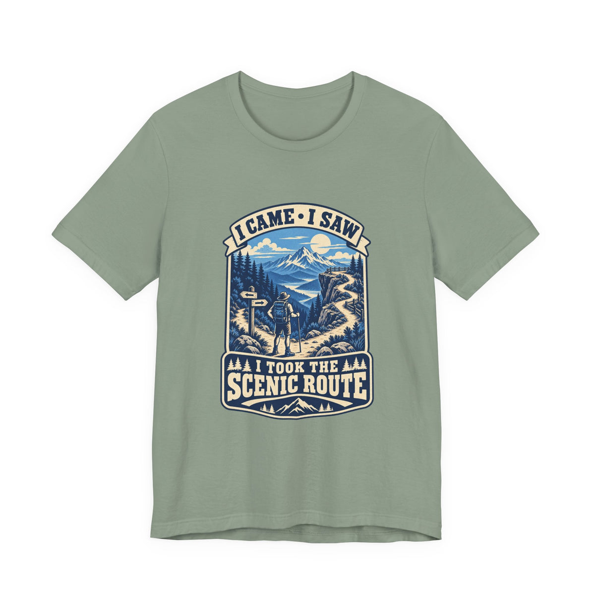 I Took the Scenic Route T-Shirt, Vintage Hiking Mountain Adventure Tee