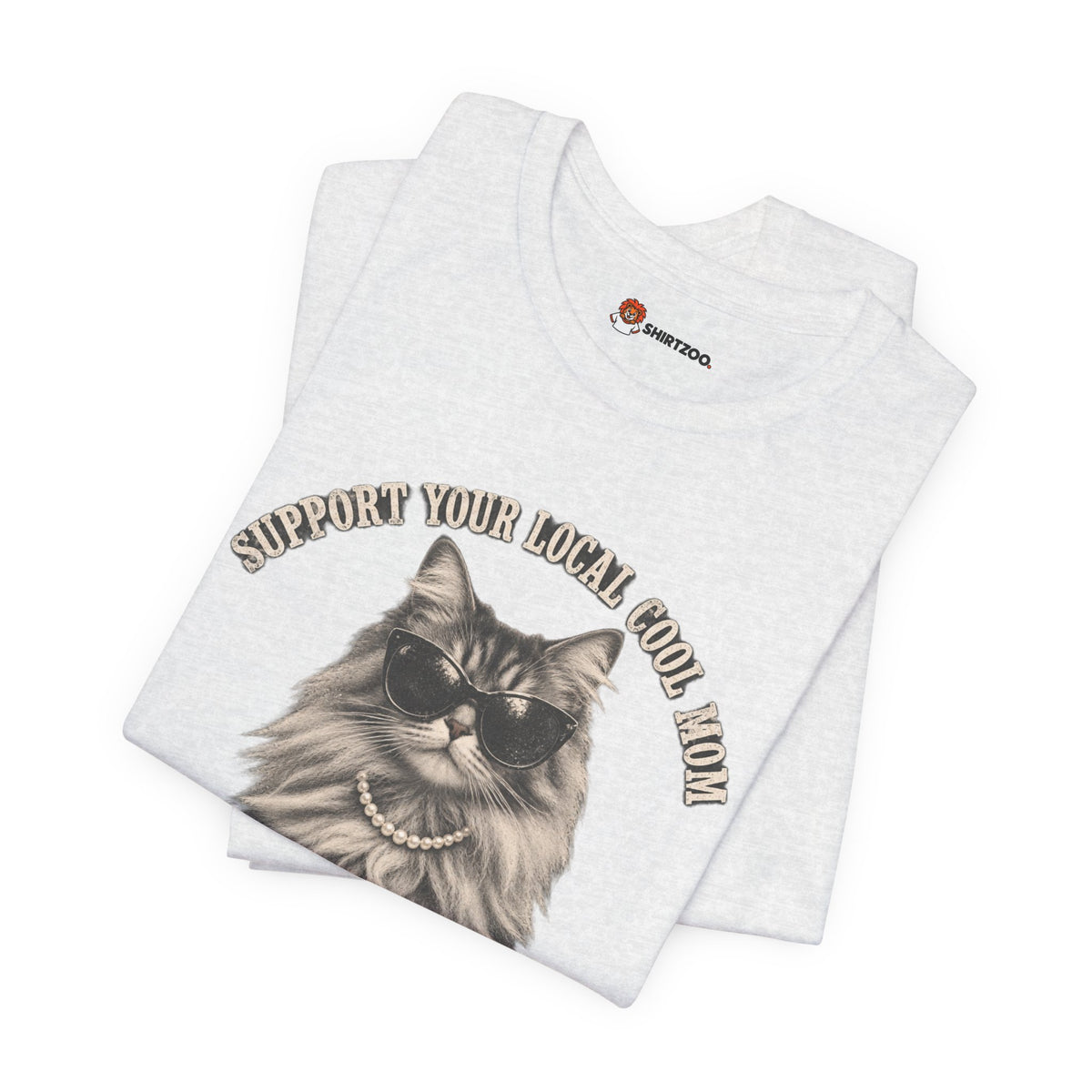 Cat T-Shirt — "Support Your Woman, Your Mom, Your Doge" Cute Vintage Cat Graphic Tee