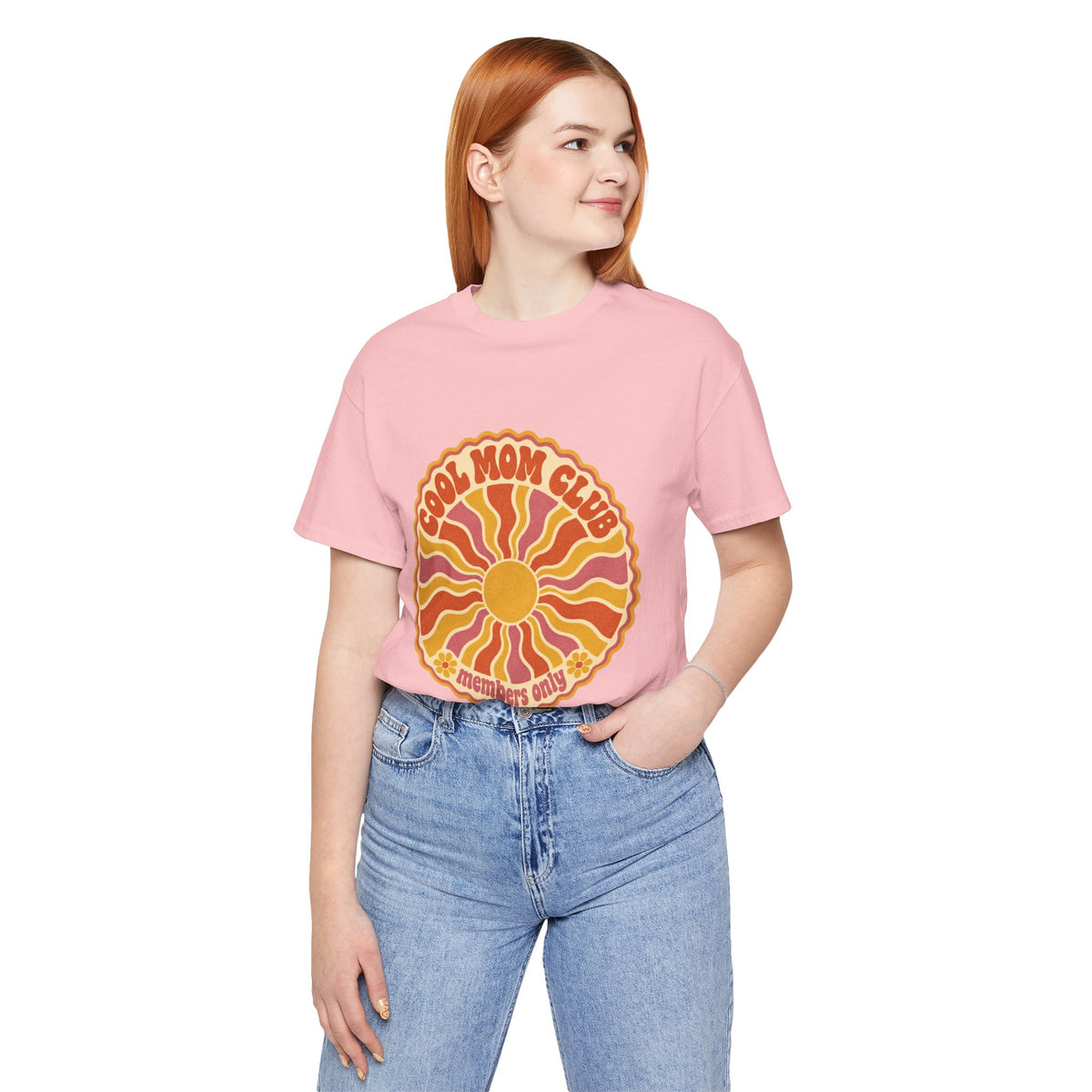 Cool Mom Club Tee — Retro Sun Graphic "Members Only" Mother's Day Shirt
