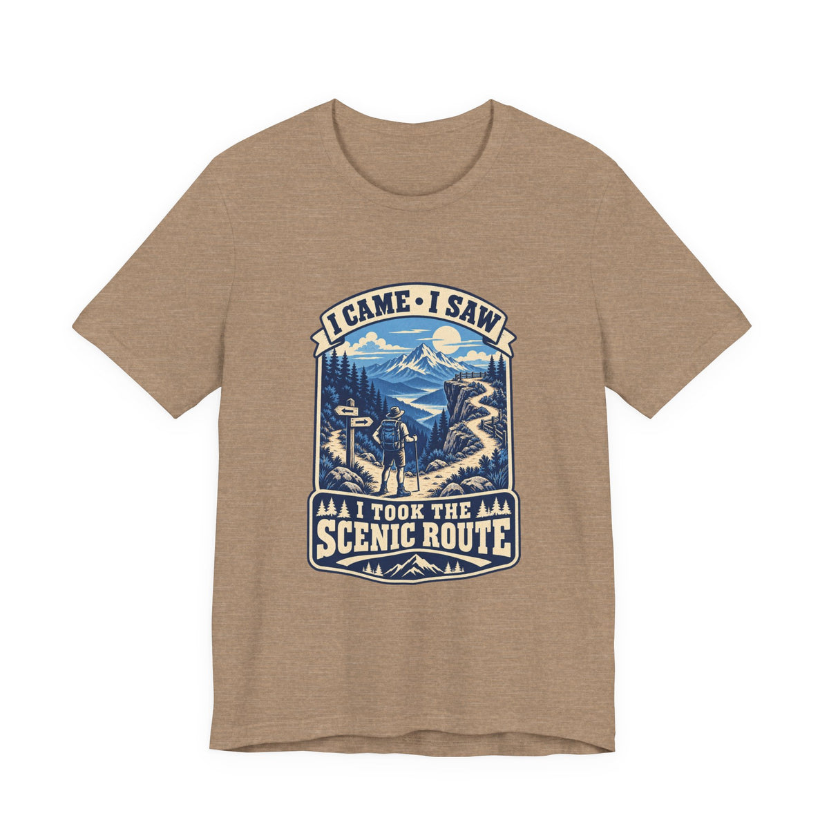 I Took the Scenic Route T-Shirt, Vintage Hiking Mountain Adventure Tee