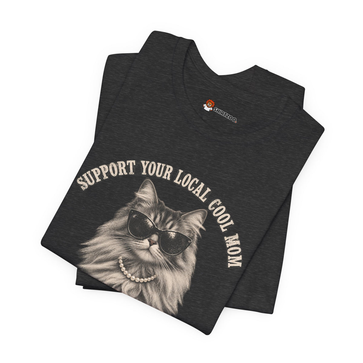 Cat T-Shirt — "Support Your Woman, Your Mom, Your Doge" Cute Vintage Cat Graphic Tee