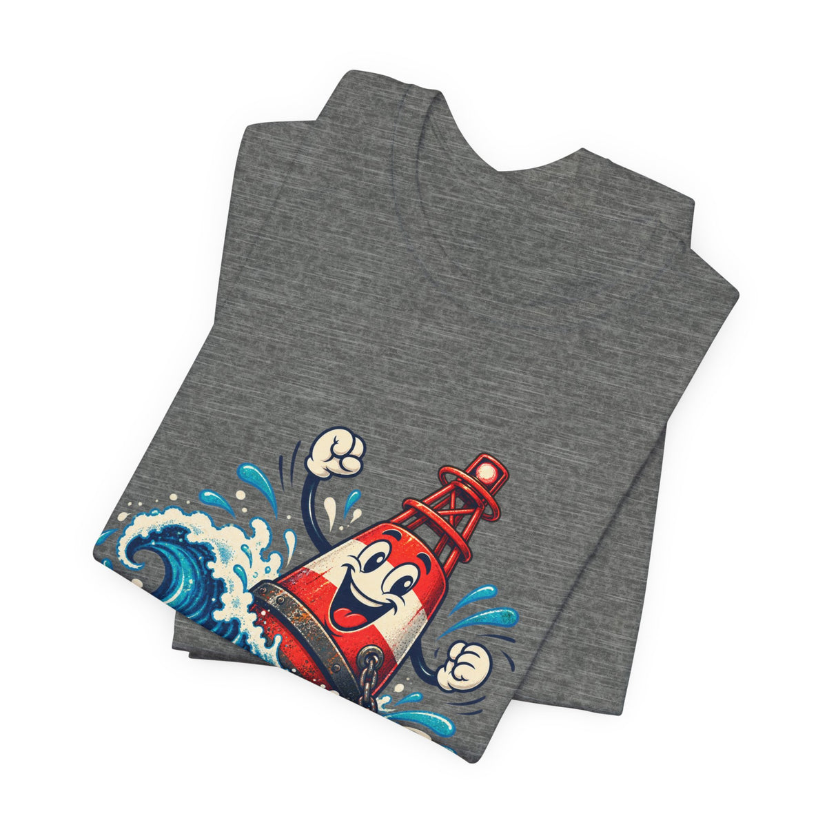 Buoy Oh Buoy Nautical Vintage T-Shirt — Funny Lighthouse Buoy Ocean Wave Design