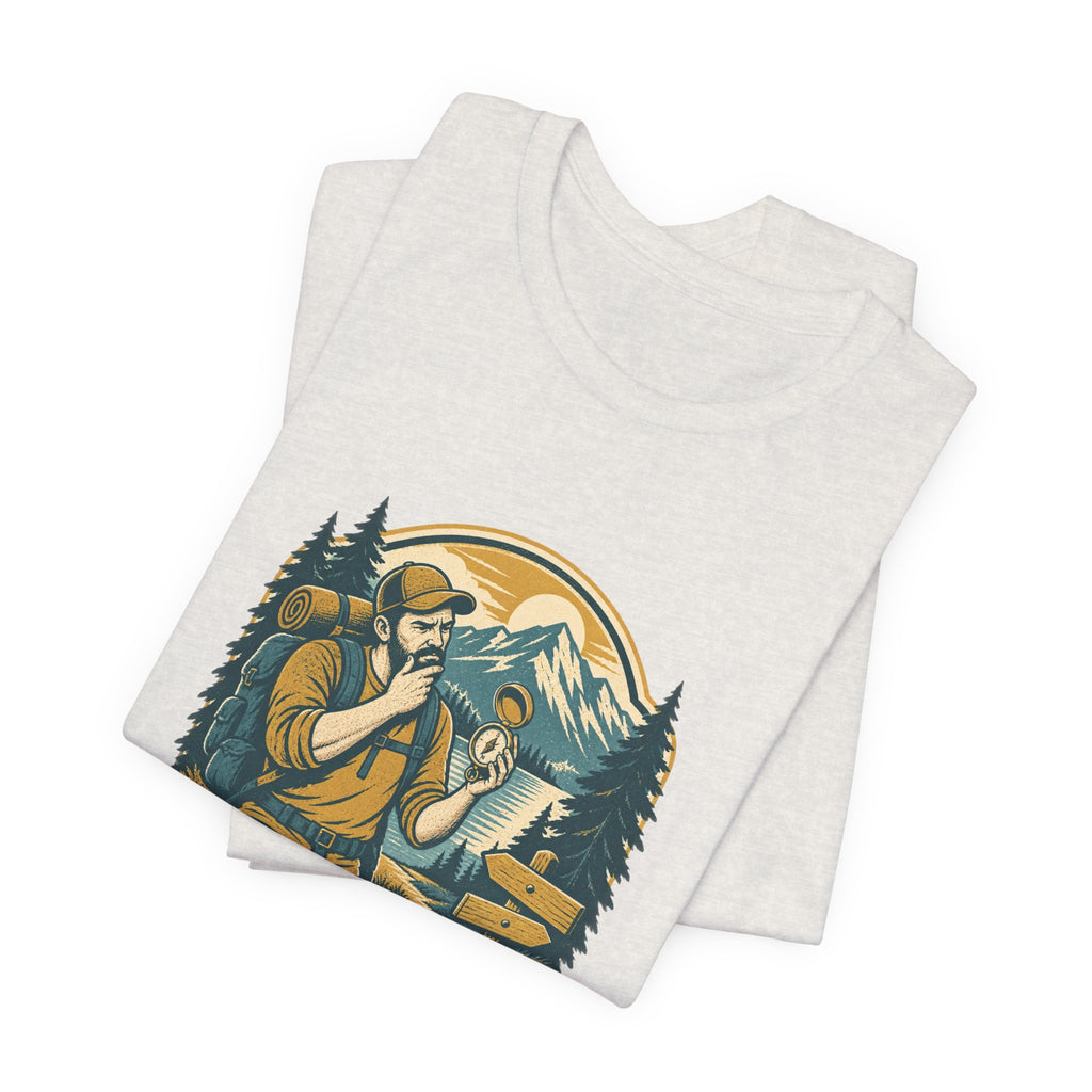 Serious Hiker T-Shirt — Casual Navigator Vintage Hiking Compass Mountain Tee