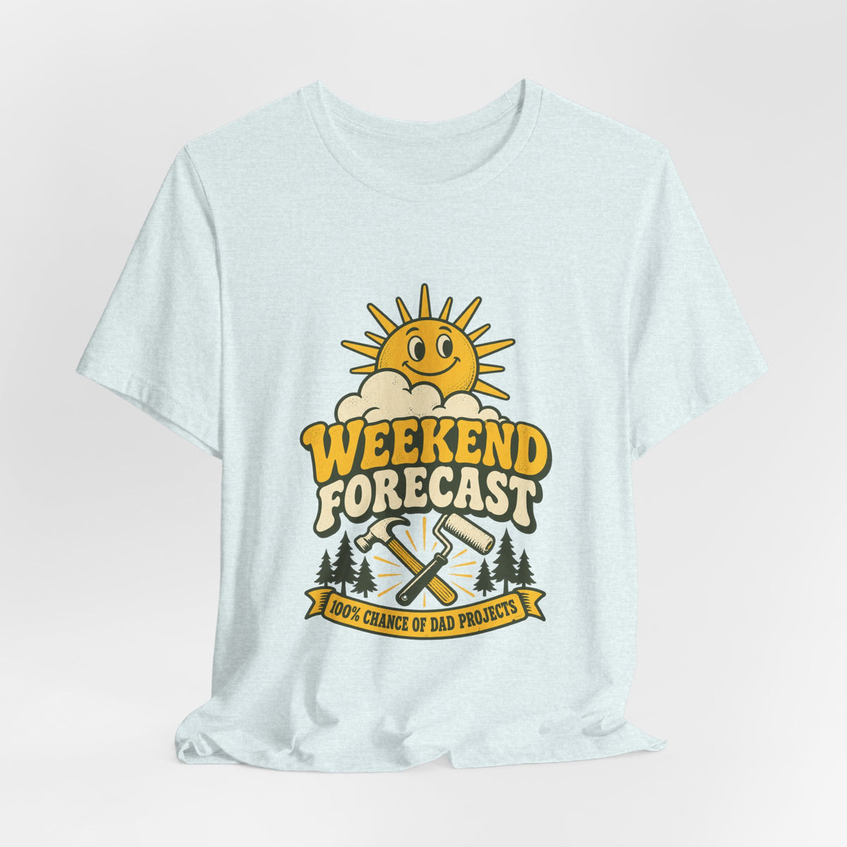 Weekend Forecast Dad Projects T-Shirt – Funny Vintage DIY Dad Tee