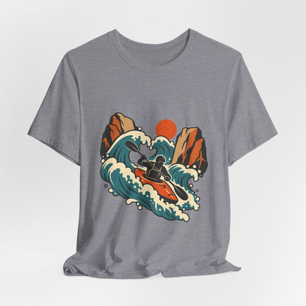 Vintage Whitewater Kayak T-Shirt — Retro Paddler Adventure Design