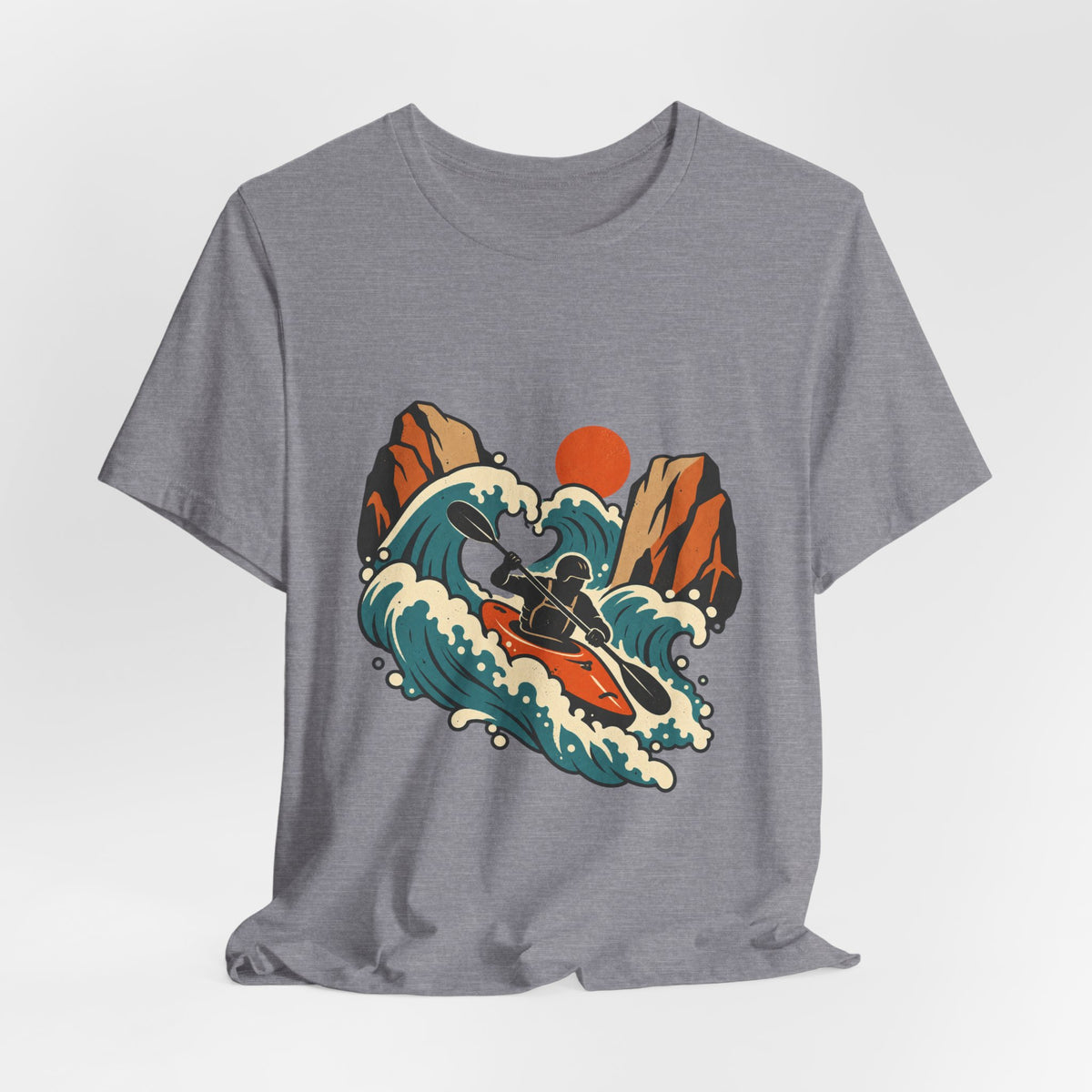 Vintage Whitewater Kayak T-Shirt — Retro Paddler Adventure Design