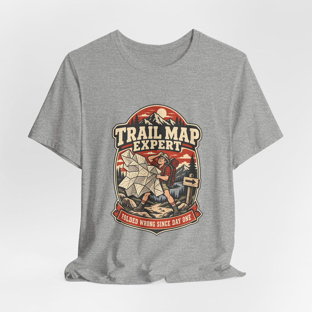 Trail Map Expert T-Shirt — Folded Wrong Since Day One Vintage Hiking Tee
