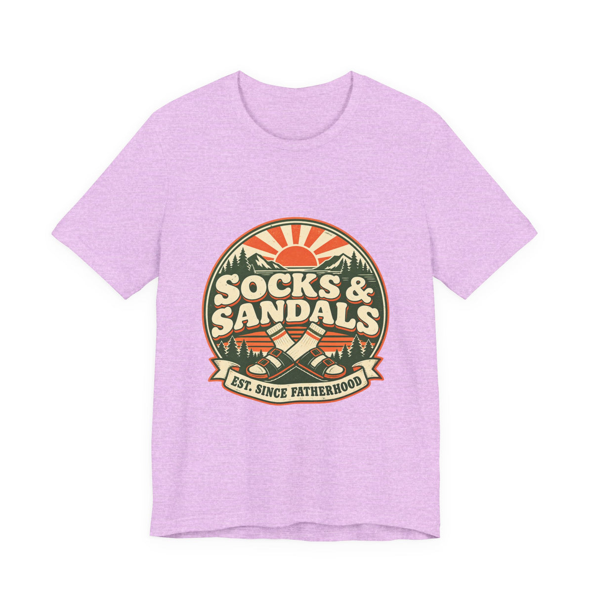 Socks & Sandals Fatherhood T-Shirt | Vintage Dad Humor Outdoor Graphic Tee