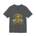 Dad Level Expert T-Shirt — Funny Trophy Dad Gift with Remote Finder, Jar Opener & Light Checker