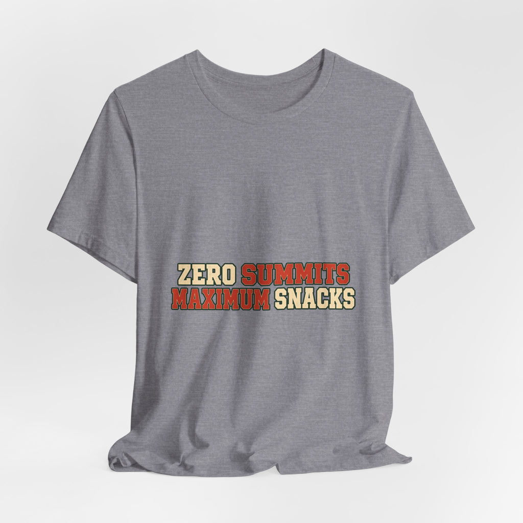 Zero Summits Maximum Snacks T-Shirt – Funny Vintage Hiking Adventure Tee