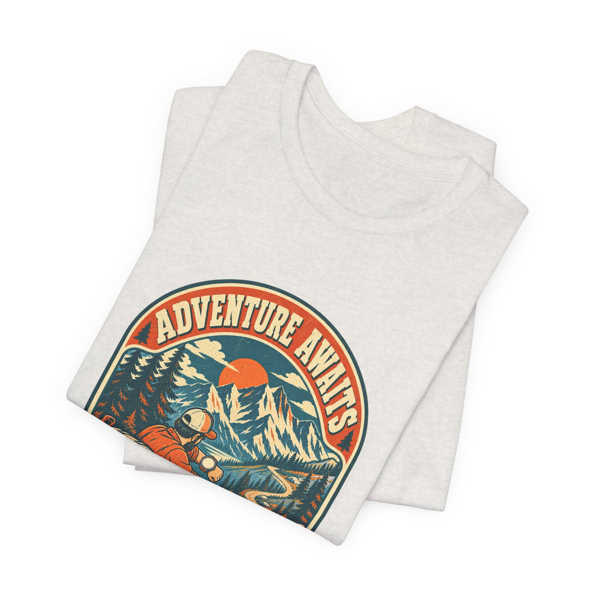 Adventure Awaits Hiking T-Shirt – Vintage Mountain Trail Hiker Tee