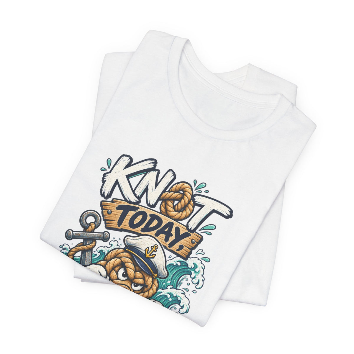Knot Today Landlubber T-Shirt – Funny Nautical Sailor Rope Character Vintage Ocean Tee