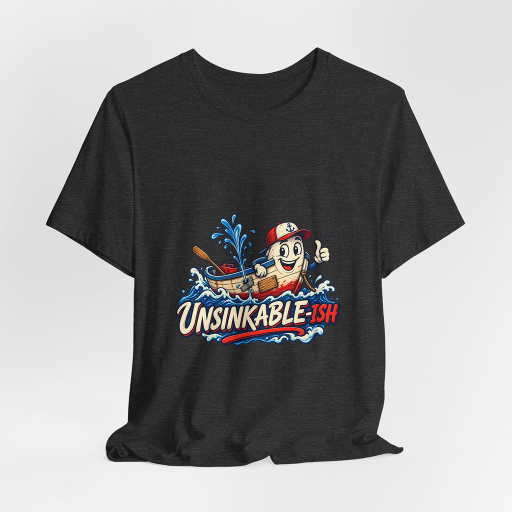Unsinkable-ish Boat T-Shirt, Funny Nautical Vintage Cartoon Tee