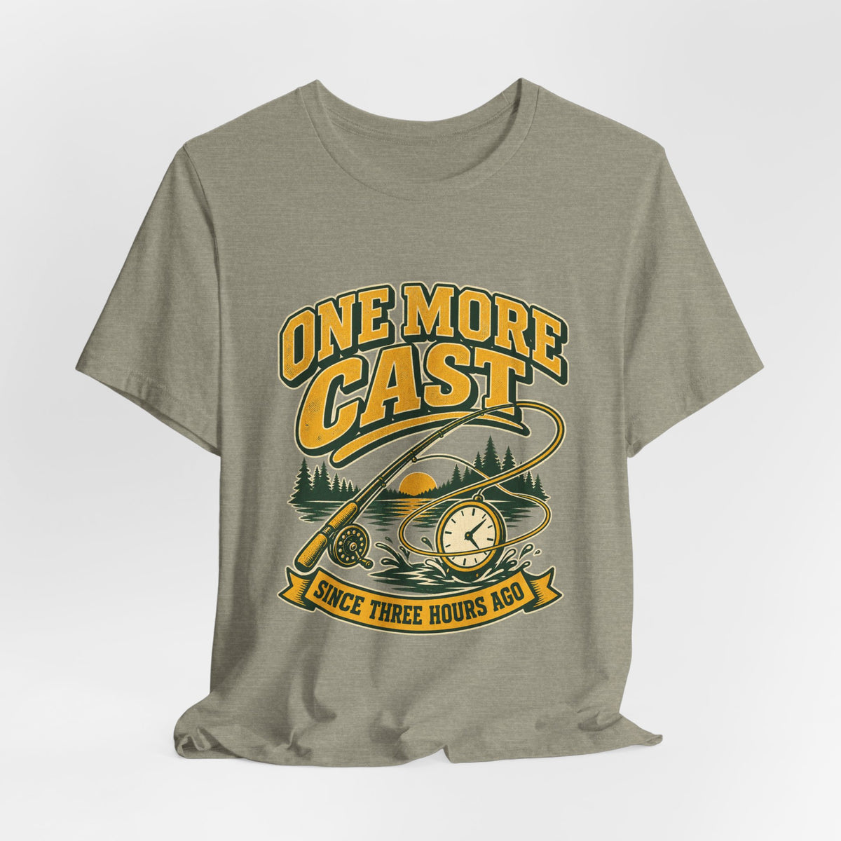 One More Cast Fishing T-Shirt — Vintage Angler Lake Tee