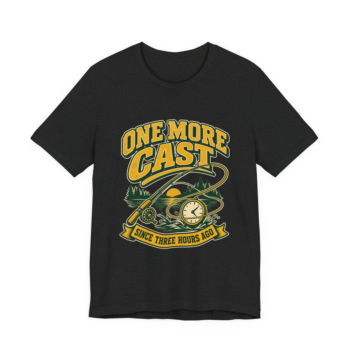 One More Cast Fishing T-Shirt — Vintage Angler Lake Tee