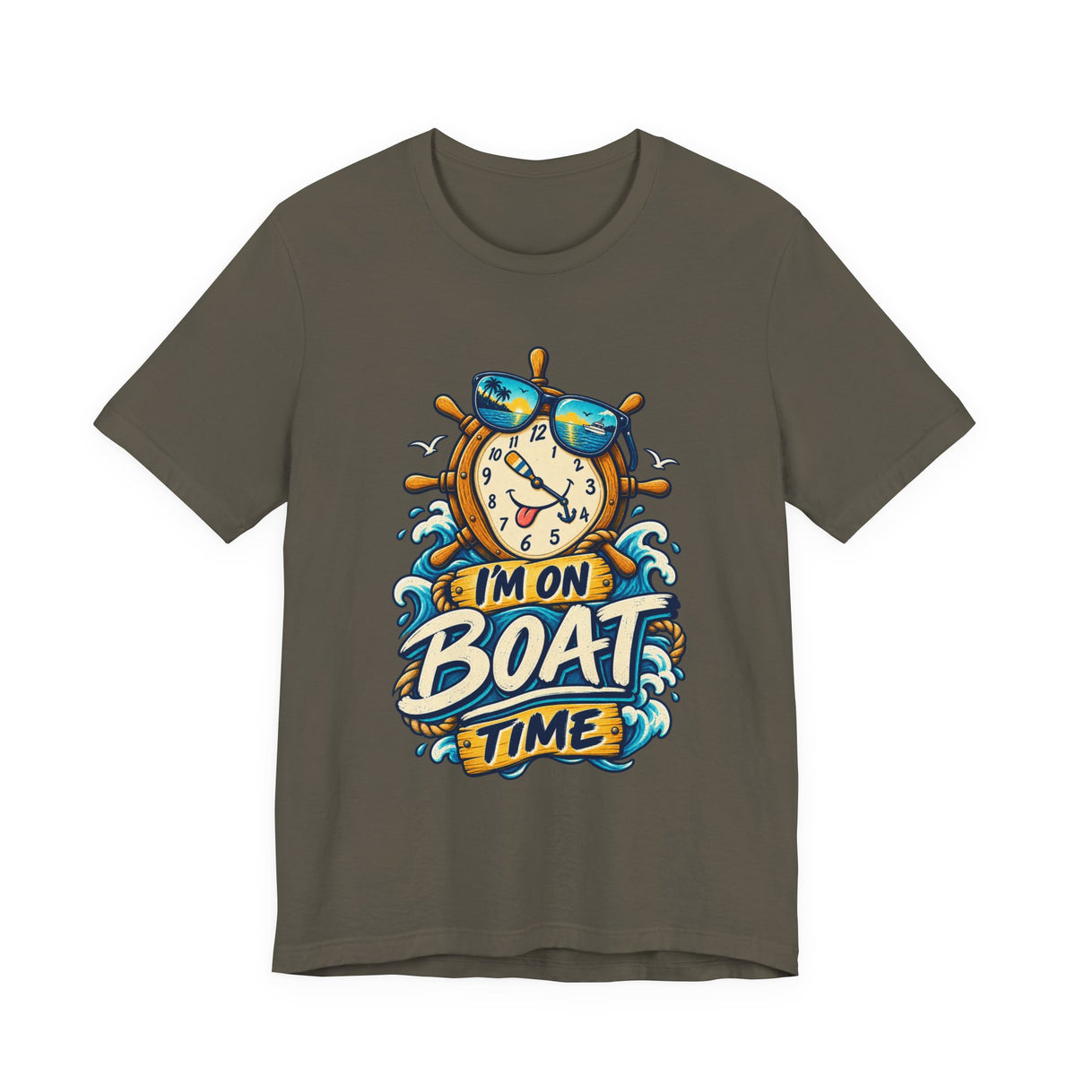 I'm on Boat Time T-Shirt — Funny Nautical Vintage Boating Design