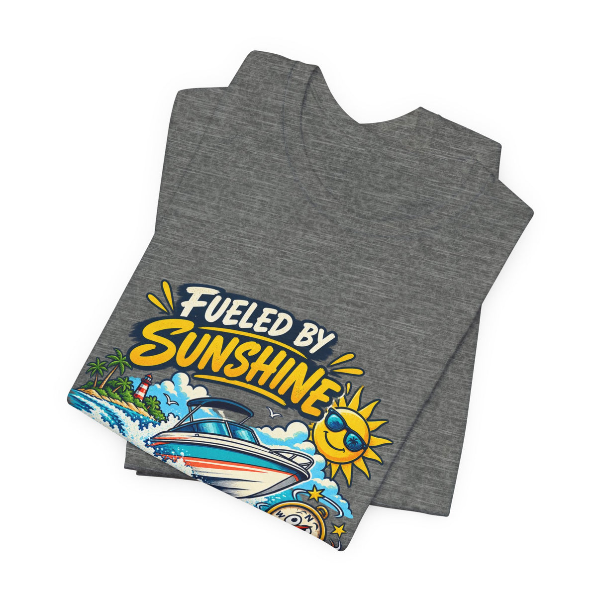 Fueled by Sunshine & Questionable Navigation Boat Adventure T-Shirt