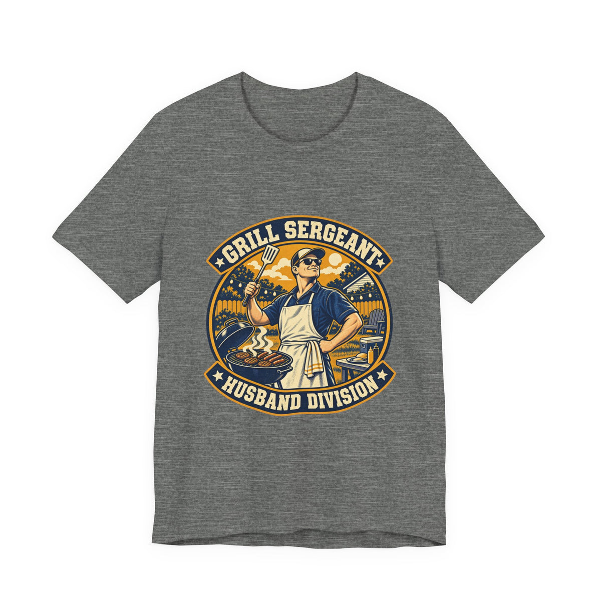 Grill Sergeant Husband Division Vintage BBQ T-Shirt