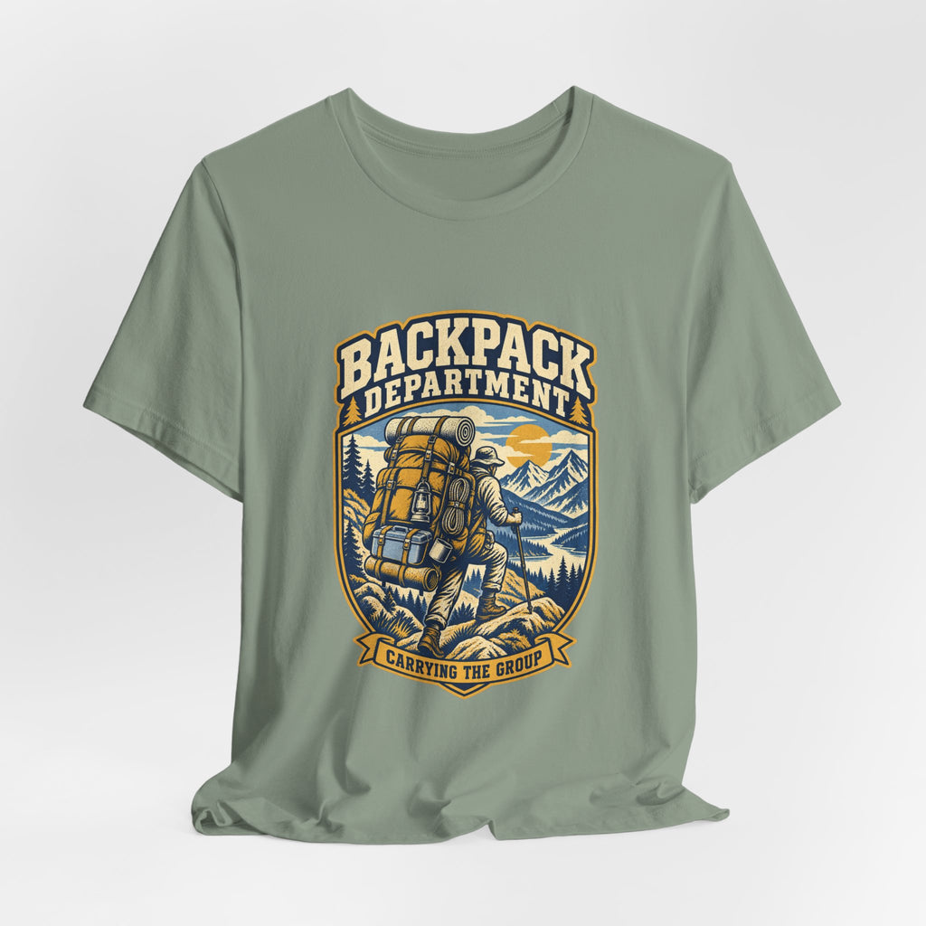 Backpack Department T-Shirt — Carrying the Group Vintage Hiking Tee