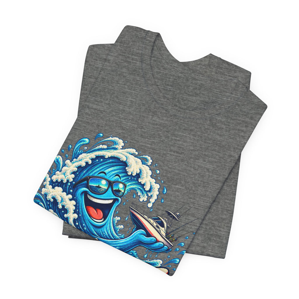 Aquaholic T-Shirt, Vintage Ocean Wave Humor Tee for Boating and Fishing Fans