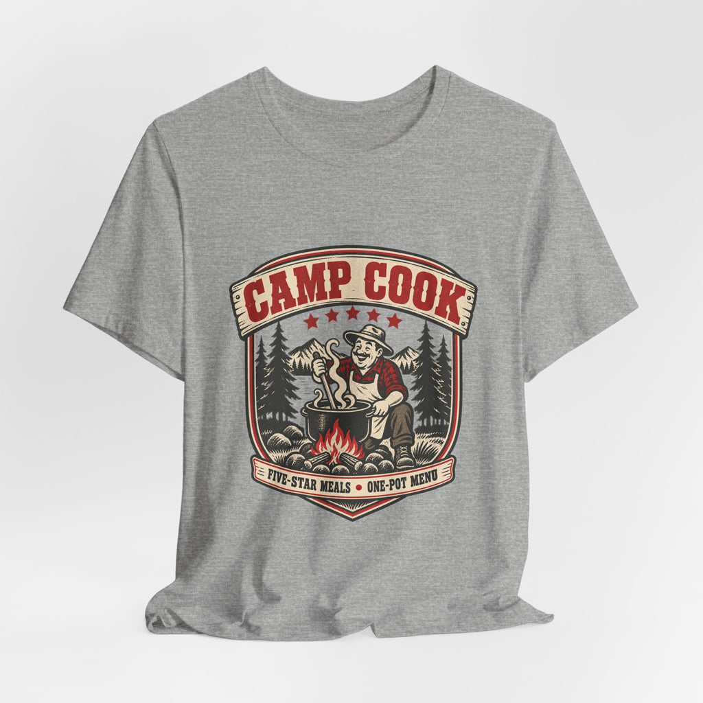 Camp Cook T-Shirt — Five-Star Meals One-Pot Menu Vintage Camping Tee