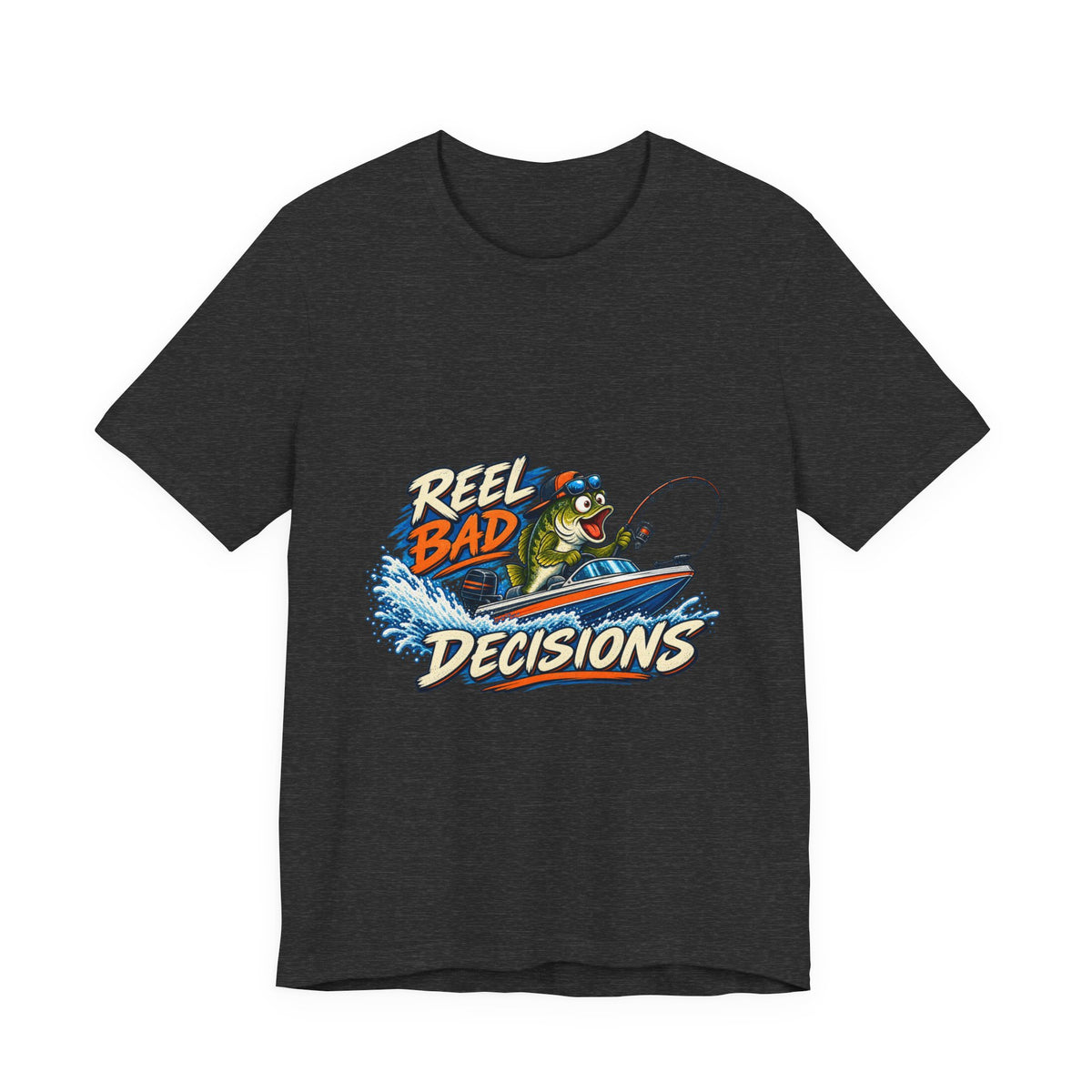 Reel Bad Decisions Fishing T-Shirt — Funny Bass Boat Angler Vintage Style Tee