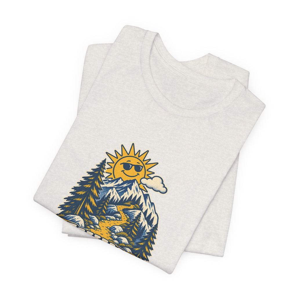 Hiking Forecast T-Shirt — 100% Chance of Uphill Vintage Mountain Tee