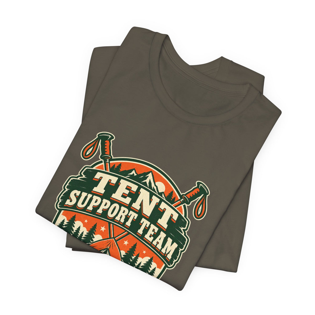 Tent Support Team T-Shirt — Standing By Vintage Camping Tee