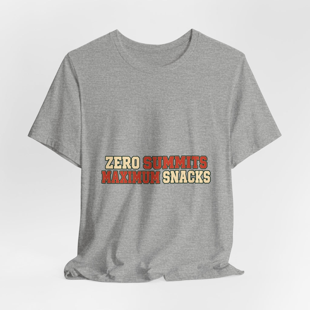 Zero Summits Maximum Snacks T-Shirt – Funny Vintage Hiking Adventure Tee