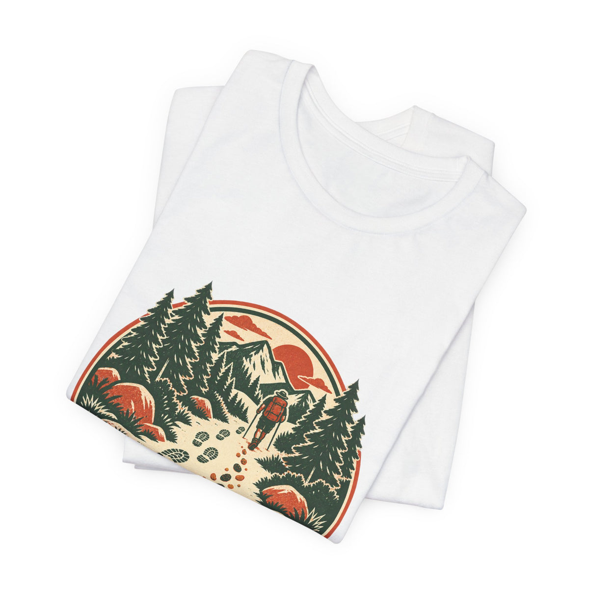 Leave Only Footprints T-Shirt — Funny Hiking Trail Snack Crumbs Vintage Mountain Tee