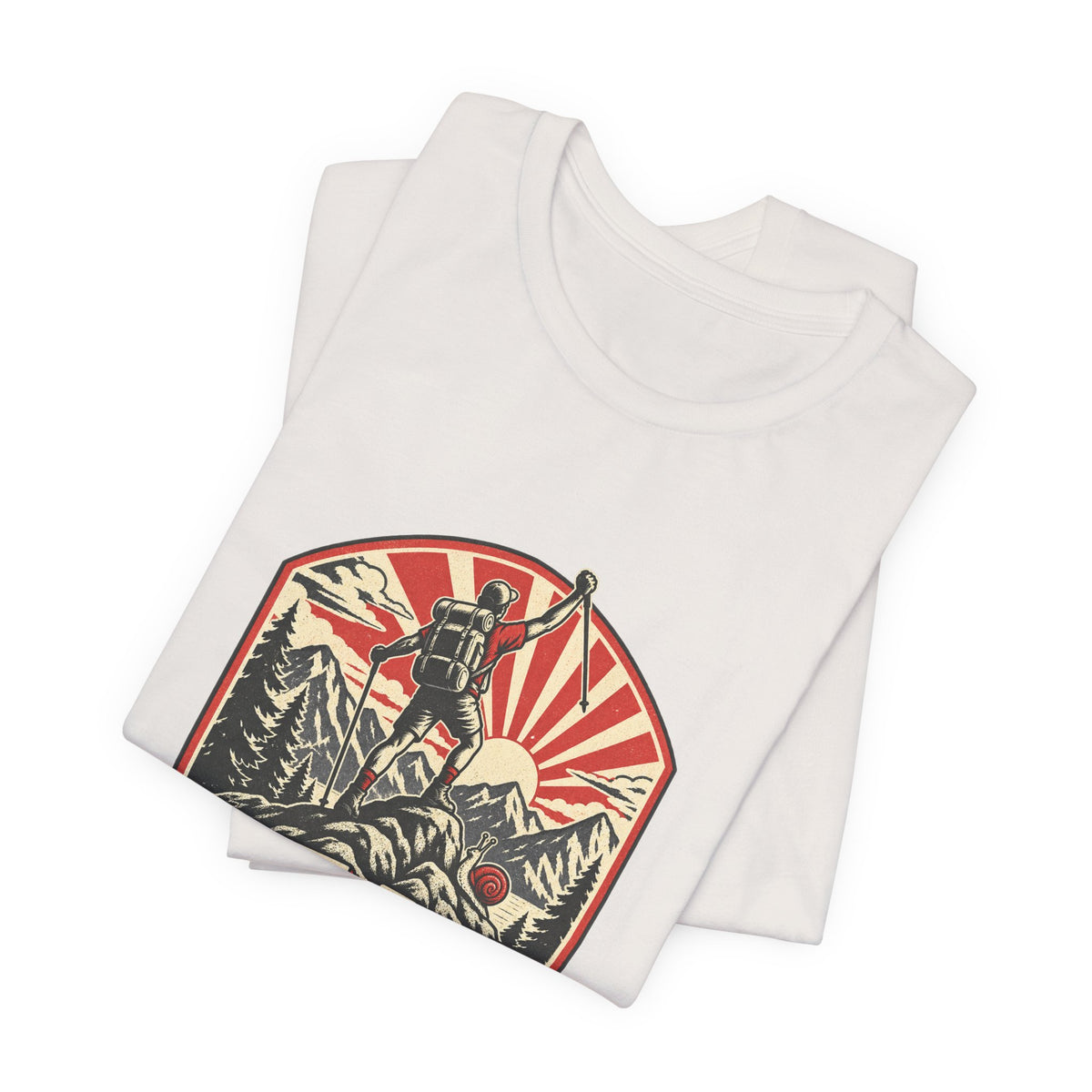 Peak Performance Questionable Pace T-Shirt — Funny Hiking Snail Vintage Mountain Tee