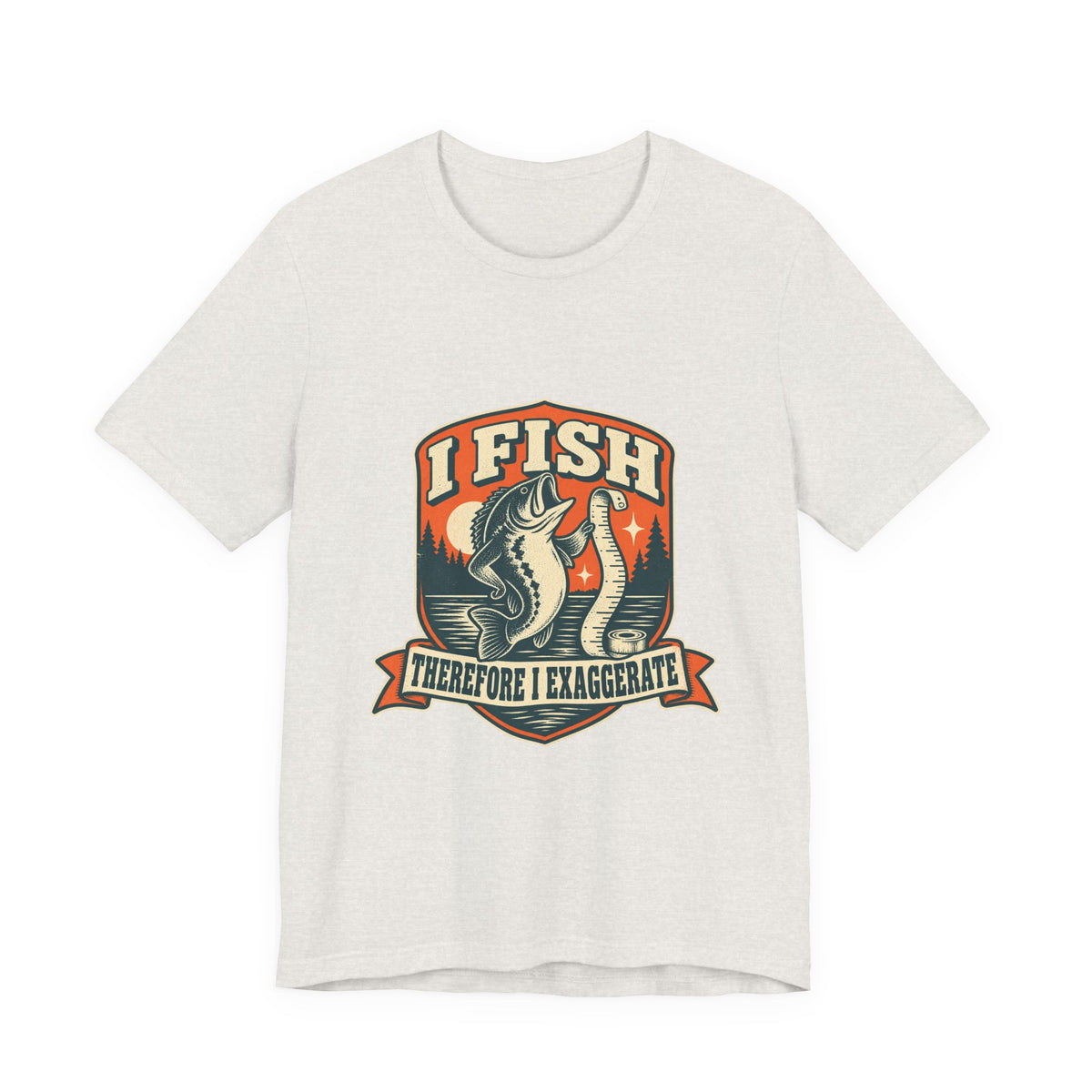 I Fish Therefore I Exaggerate T-Shirt — Vintage Fisherman Fish Tale Tee