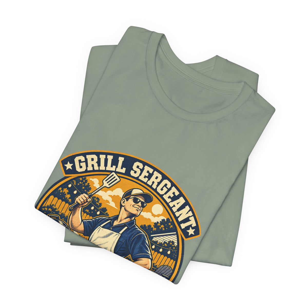 Grill Sergeant Husband Division Vintage BBQ T-Shirt