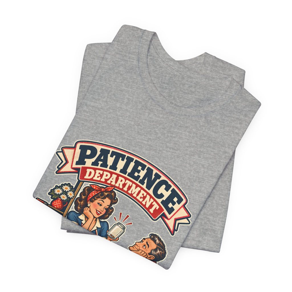 Patience Department Low Inventory Retro Diner Humor T-Shirt