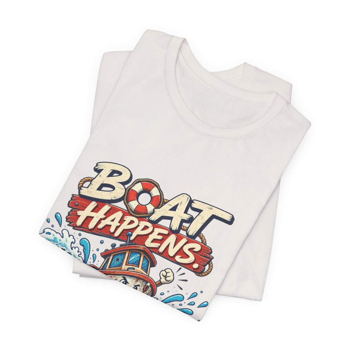 Boat Happens Stay Afloat T-Shirt — Funny Vintage Nautical Boat Humor Tee