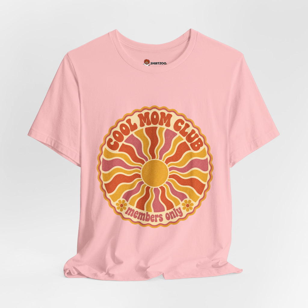 Cool Mom Club Tee — Retro Sun Graphic "Members Only" Mother's Day Shirt