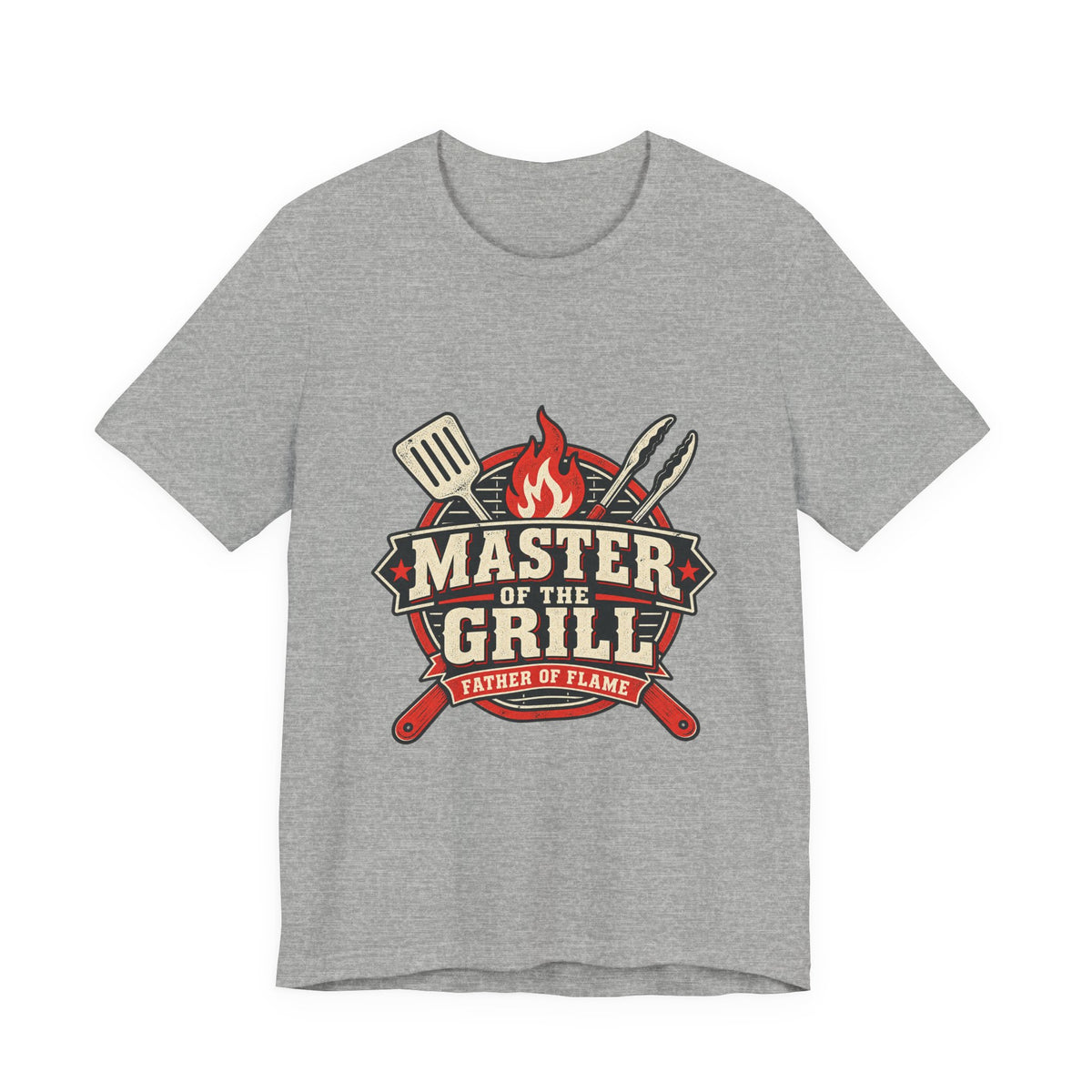 Master of the Grill T-Shirt, Father of Flame BBQ Tee for Grill Masters