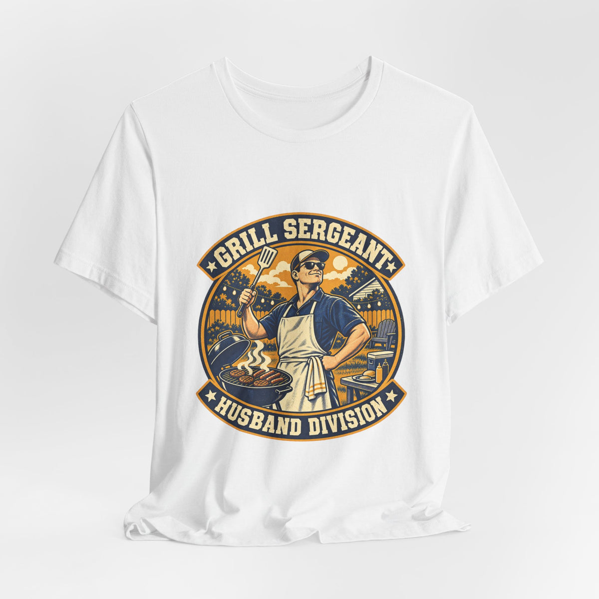 Grill Sergeant Husband Division Vintage BBQ T-Shirt