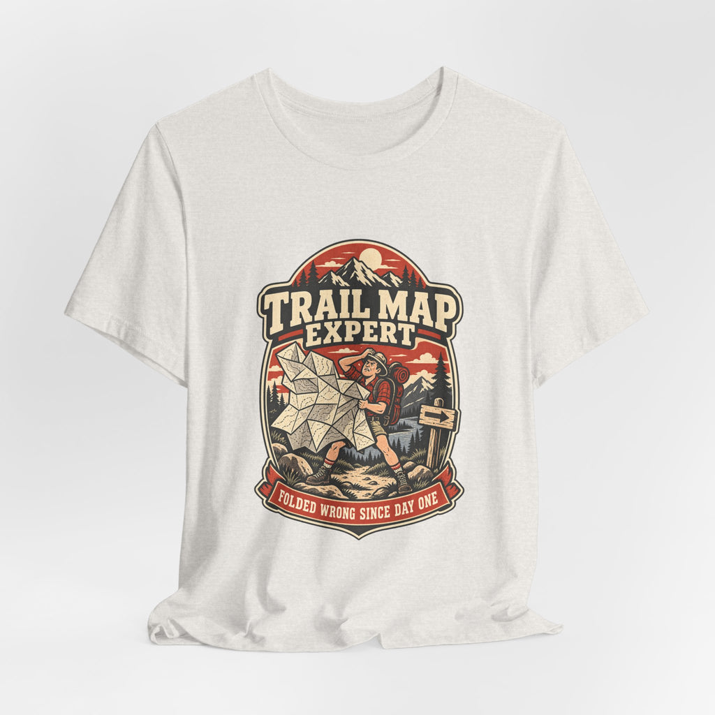 Trail Map Expert T-Shirt — Folded Wrong Since Day One Vintage Hiking Tee