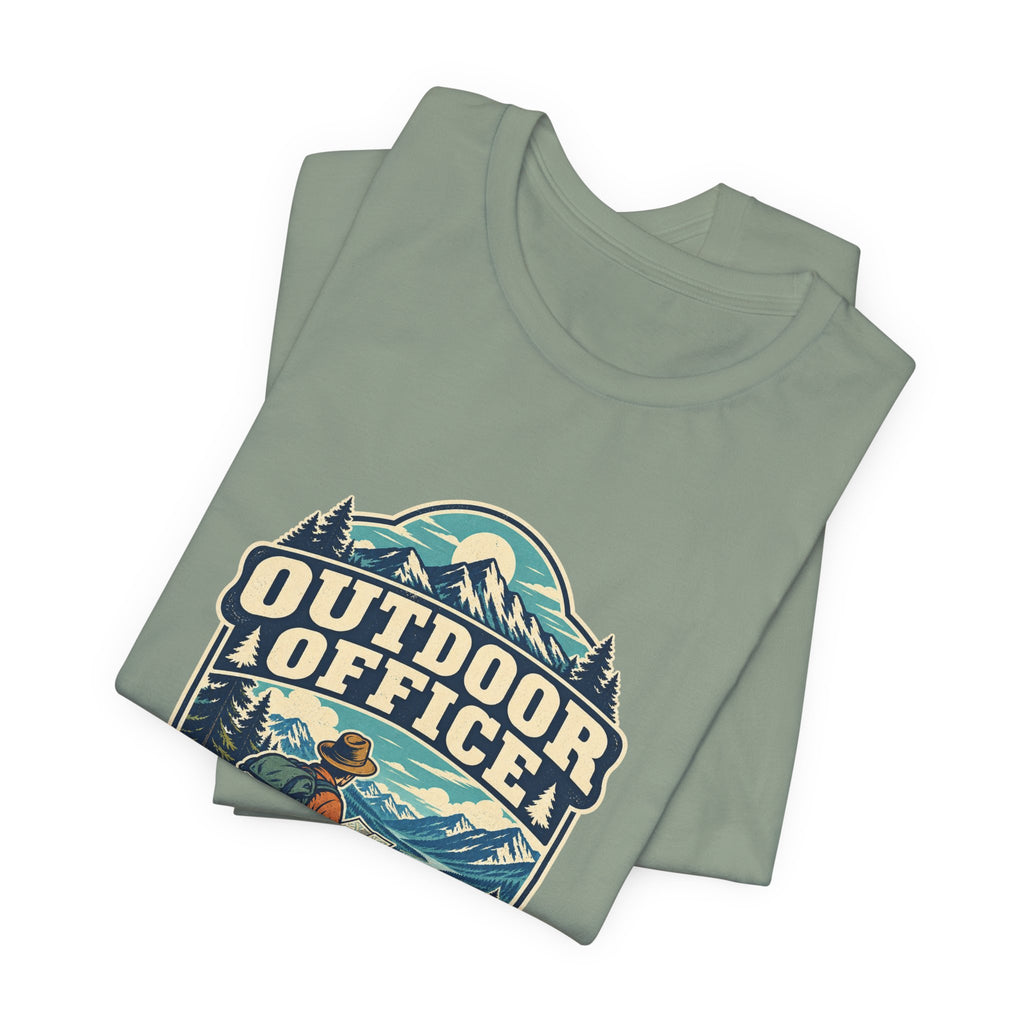 Outdoor Office T-Shirt — Open Air Closed Email Vintage Hiking and Mountain Adventure Tee