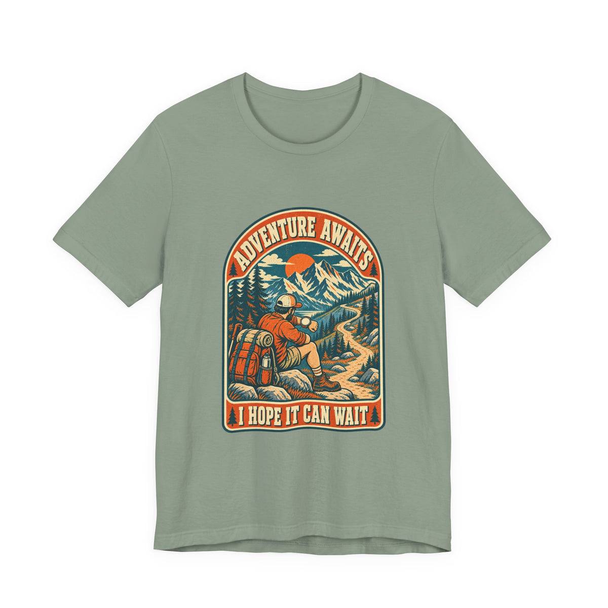 Adventure Awaits Hiking T-Shirt – Vintage Mountain Trail Hiker Tee