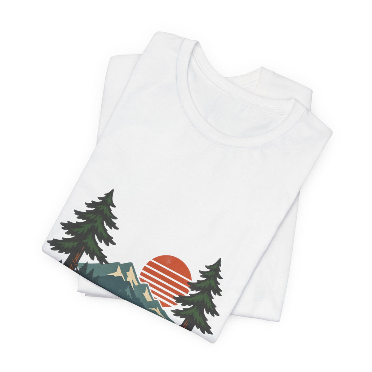 Vintage Hammock Sunset T-Shirt — Mountain Lake Camping and Outdoor Relaxation Tee