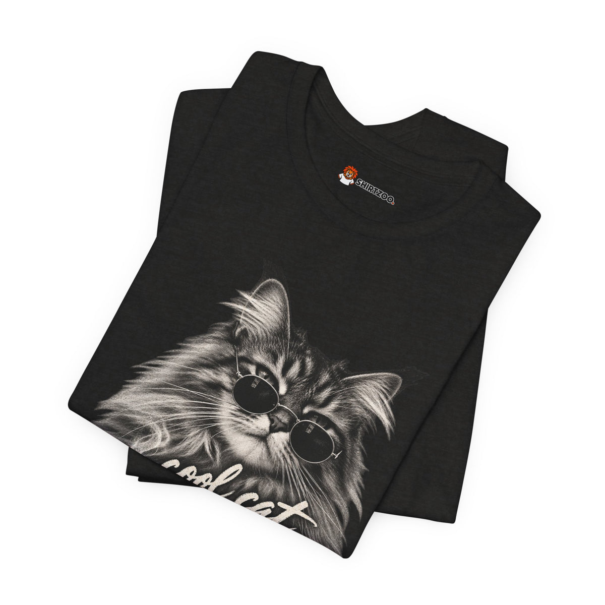Cool Cat Mom T-Shirt — Cute Coffee Cat Graphic Tee for Cat Moms