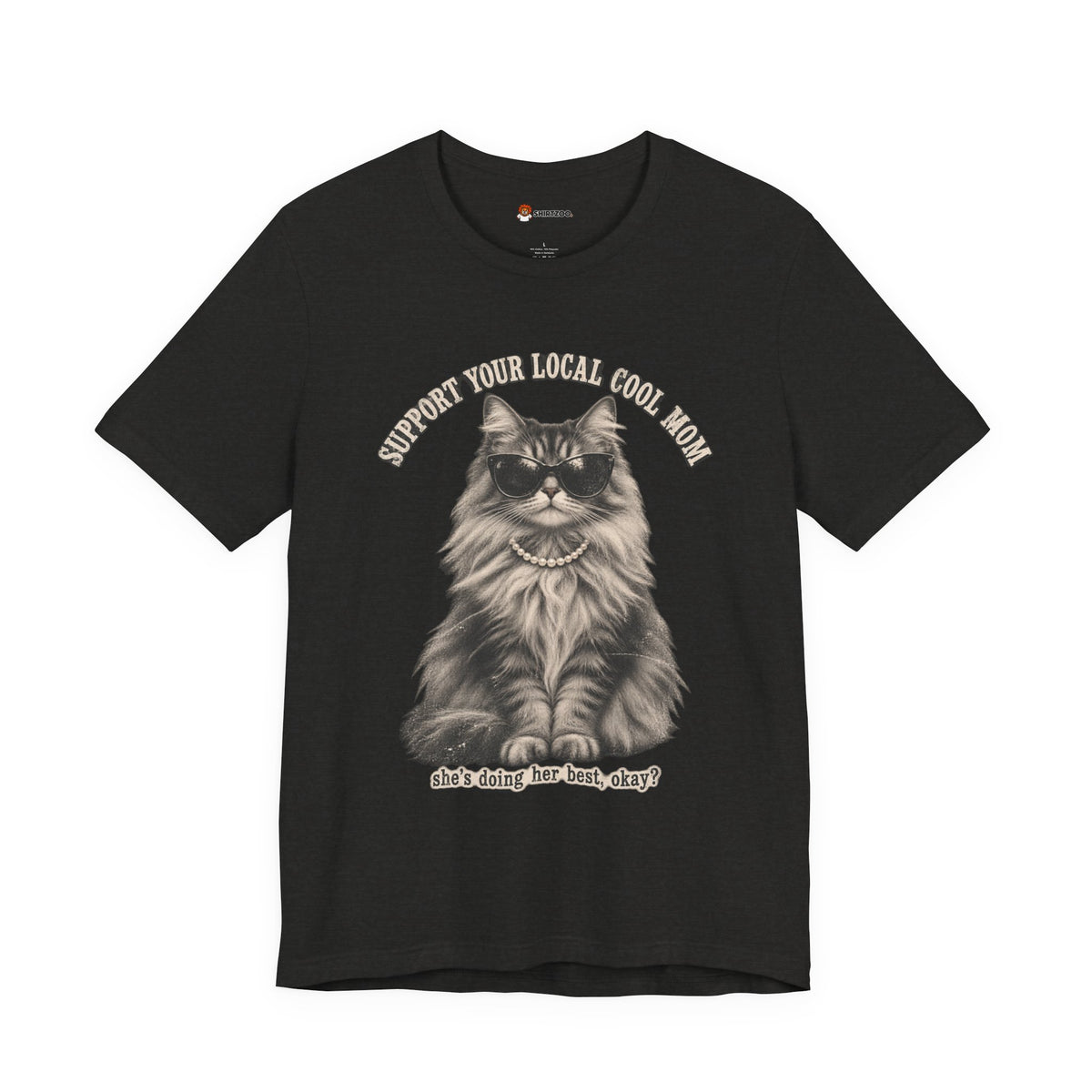 Cat T-Shirt — "Support Your Woman, Your Mom, Your Doge" Cute Vintage Cat Graphic Tee