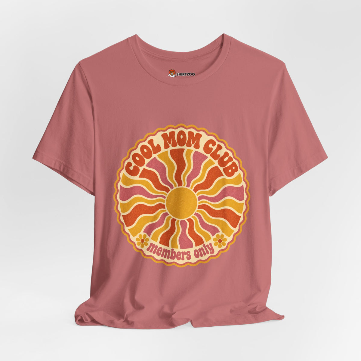 Cool Mom Club Tee — Retro Sun Graphic "Members Only" Mother's Day Shirt