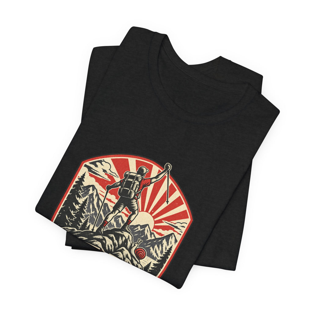 Peak Performance Questionable Pace T-Shirt — Funny Hiking Snail Vintage Mountain Tee